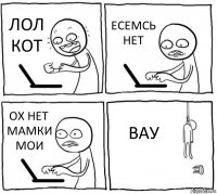 ЛОЛ КОТ ЕСЕМСЬ НЕТ ОХ НЕТ МАМКИ МОИ ВАУ