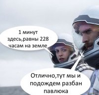 1 минут здесь,равны 228 часам на земле Отлично,тут мы и подождем разбан павлюка