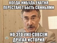 когда-нибудь екатня перестанет быть свиньями но это уже совсем другая история