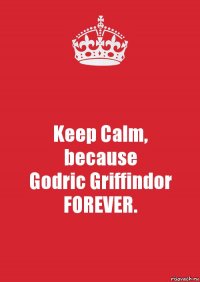 Keep Calm,
because
Godric Griffindor
FOREVER.