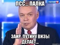 псс... палка заир, путину визы делает...