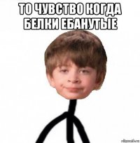 то чувство когда белки ебанутые 