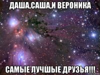 даша,саша,и вероника самые лучшые друзья!!!