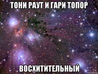 тони раут и гари топор восхитительный