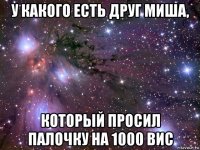 у какого есть друг миша, который просил палочку на 1000 вис