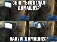 сын, ты сделал домашку? какую домашку?