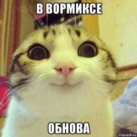 в вормиксе обнова