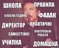 Школа правила директор училка контрольні роботи практичні самостійні домашка класна година фааак