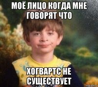 моё лицо когда мне говорят что хогвартс не существует