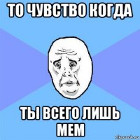 то чувство когда ты всего лишь мем