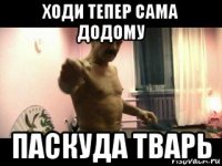 ходи тепер сама додому паскуда тварь