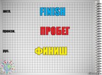 finish пробег финиш