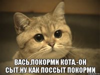  вась,покорми кота.-он сыт.ну как поссыт покорми