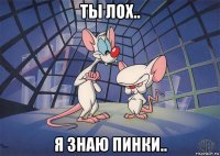 ты лох.. я знаю пинки..