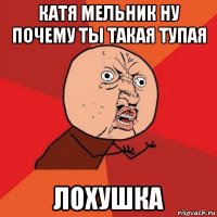 катя мельник ну почему ты такая тупая лохушка