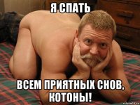 я спать всем приятных снов, котоны!