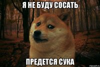 я не буду сосать предется сука