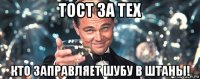 тост за тех кто заправляет шубу в штаны!