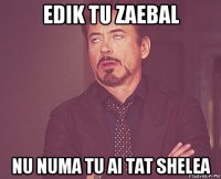 edik tu zaebal nu numa tu ai tat shelea