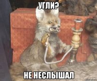 угли? не неслышал