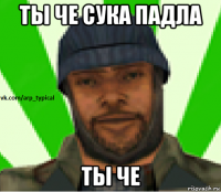 ты че сука падла ты че