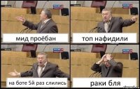 мид проёбан топ нафидили на боте 5й раз слились раки бля