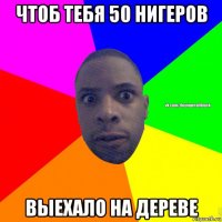 чтоб тебя 50 нигеров выехало на дереве