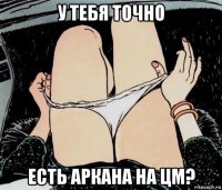 у тебя точно есть аркана на цм?