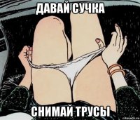 давай сучка снимай трусы