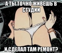 а ты точно живешь в студии и сделал там ремонт?