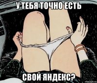 у тебя точно есть свой яндекс?