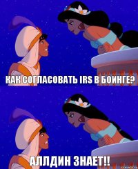 как согласовать IRS в боинге? Аллдин знает!!