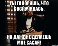 ты говоришь, что соскучилась, но даже не делаешь мне сасай!