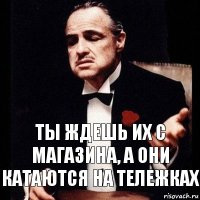 ты ждешь их с магазина, а они катаются на тележках