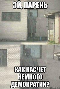 эй, парень как насчет немного демократии?