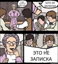 МЕДЕУ БАТЫРХАН ДАЙТЕ СЮДА ШТО ЗА ЗАПИСКИ ЭТО НЕ ЗАПИСКА