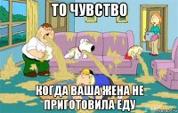 то чувство когда ваша жена не приготовила еду