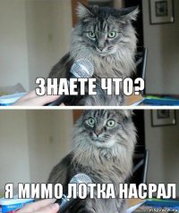 знаете что? я мимо лотка насрал