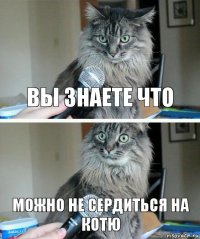 Вы знаете что Можно не сердиться на котю