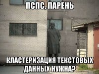 пспс, парень кластеризация текстовых данных нужна?