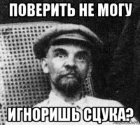 поверить не могу игноришь сцука?