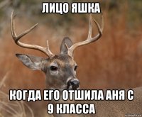 лицо яшка когда его отшила аня с 9 класса