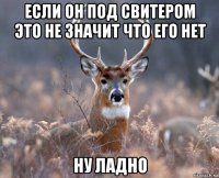 если он под свитером это не значит что его нет ну ладно