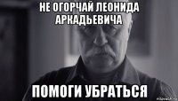 не огорчай леонида аркадьевича помоги убраться