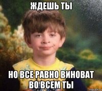 ждешь ты но все равно виноват во всем ты