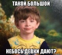 такой большой небось девки дают?