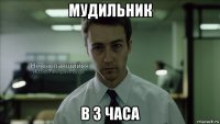 мудильник в 3 часа