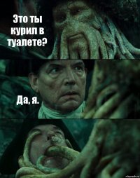 Это ты курил в туалете? Да, я. 