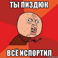 ты пиздюк всё испортил