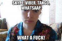 skype, viber, tango, whatsaap what a fuck!